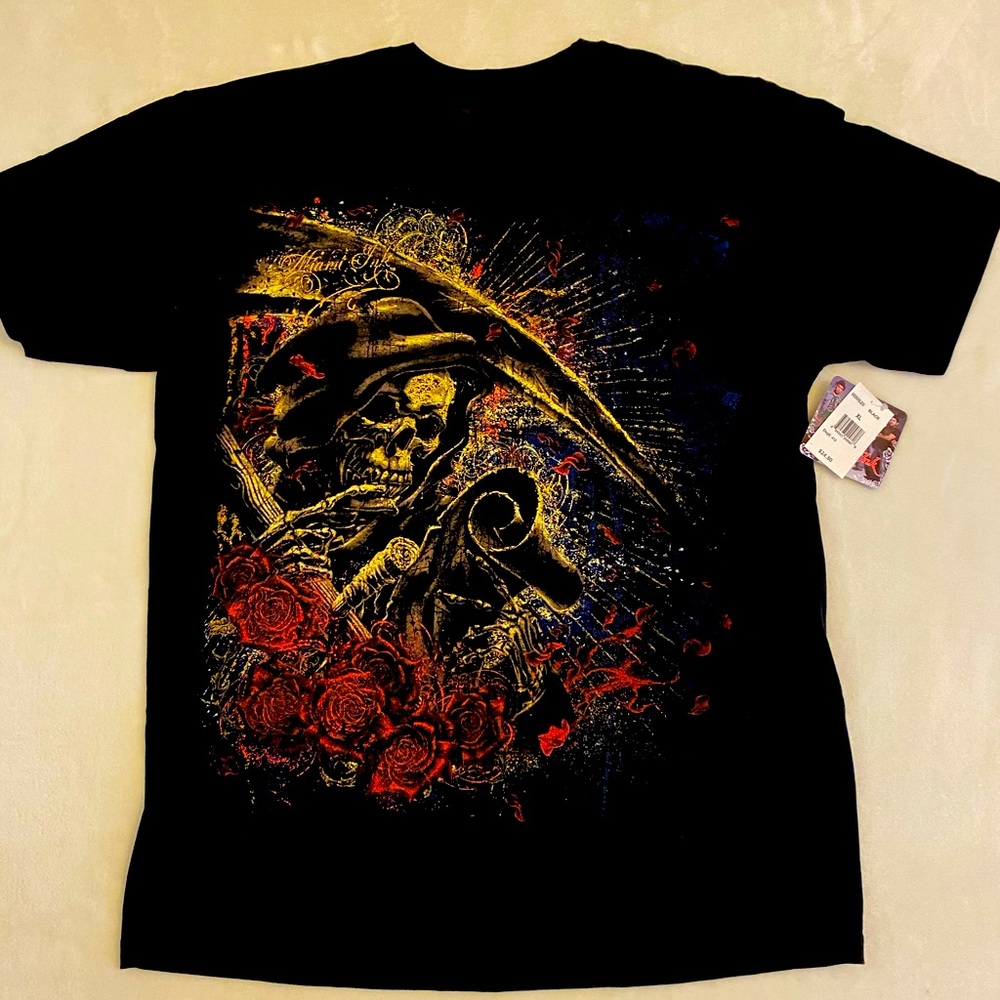 Men’s Miami Ink Grim Reaper Tee, NWT, Black, Size XL